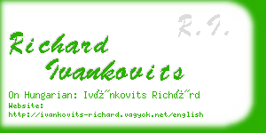 richard ivankovits business card